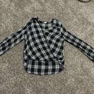 Flannel/Plaid Style Blouse - M